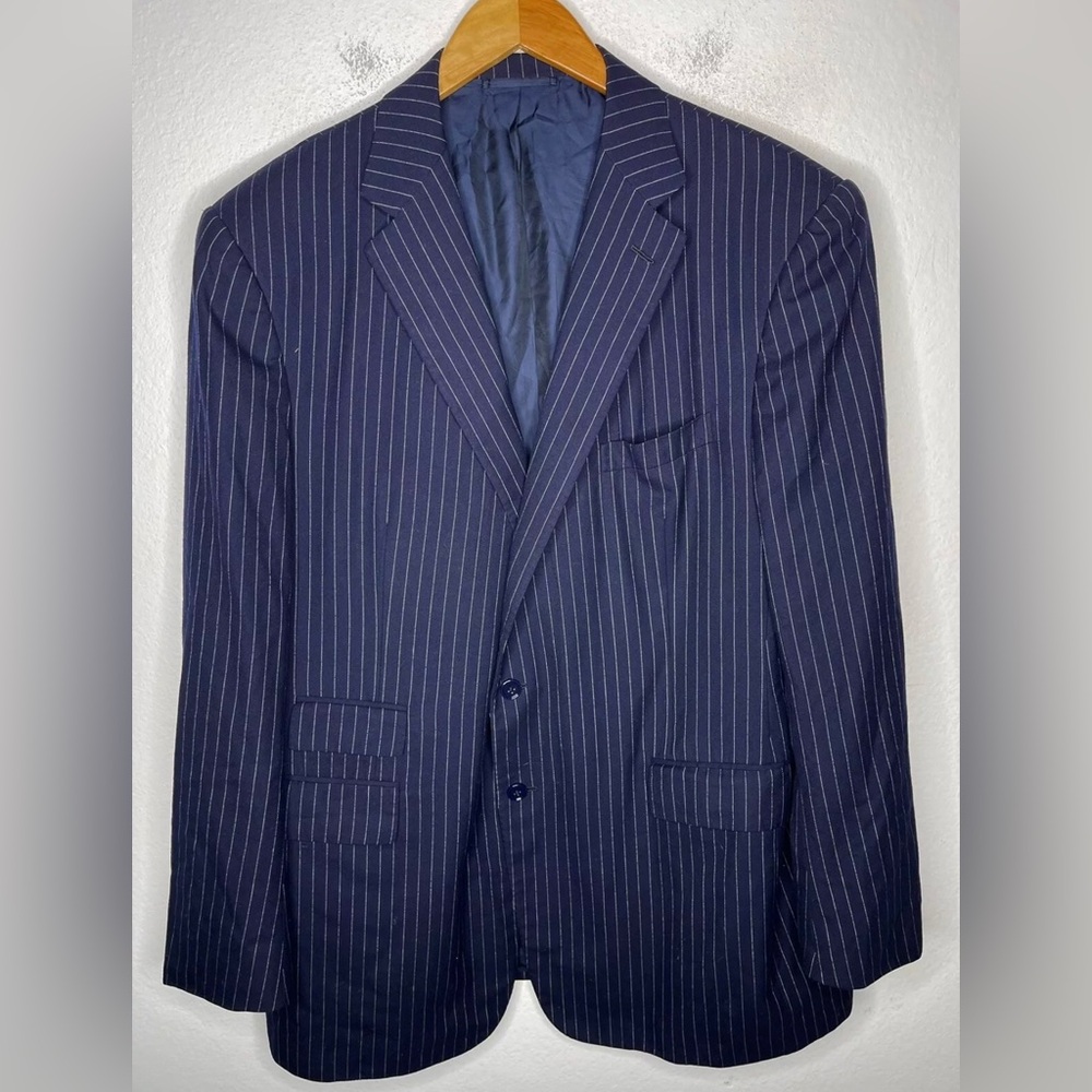 Navy Pinstripe Blazer